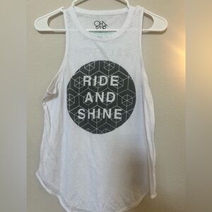 White Tank Top with Graphic Print